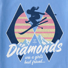 Women's Diamonds are a Girl's Best Friend Long Sleeve Crusher Tee