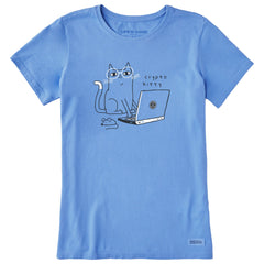 Women's Crypto Kitty Short Sleeve Crusher Tee