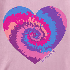 Kids Tie Dye Love Short Sleeve Crusher Tee