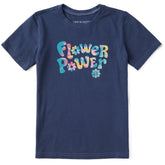 Kids Flower Power Tie Dye Short Sleeve Crusher Tee
