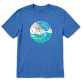 Men's Ocean Sun Tie Dye Short Sleeve Crusher Tee