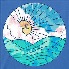 Men's Ocean Sun Tie Dye Short Sleeve Crusher Tee
