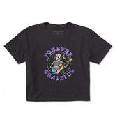 Women's Forever Grateful Tie Dye Guitar Short Sleeve Crusher Boxy Tee