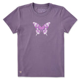 Women's Butterfly Tie Dye Short Sleeve Crusher Tee