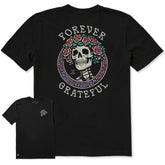 Men's Forever Grateful Roses Short Sleeve Crusher Tee