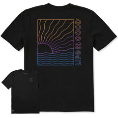 Men's Wavy Gradient Sun Short Sleeve Crusher Tee