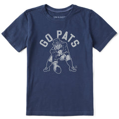 Kids Go Pats Leprechaun Short Sleeve Crusher Tee