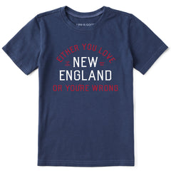 Kids Either You Love New England Short Sleeve Crusher Tee