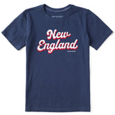 Kids New England Script Short Sleeve Crusher Tee