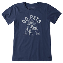 Women's Go Pats Leprechaun Short Sleeve Crusher Tee