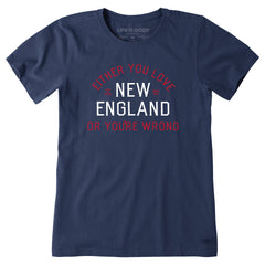 Women's Either You Love New England Short Sleeve Crusher Tee