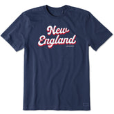 Men's New England Script Short Sleeve Crusher Tee