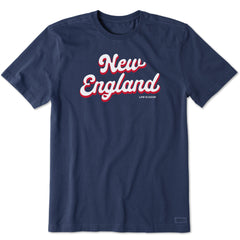 Men's New England Script Short Sleeve Crusher Tee