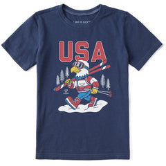 Kids USA Eagle Ski Short Sleeve Crusher Tee