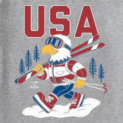 Men's USA Eagle Ski Long Sleeve Crusher Tee
