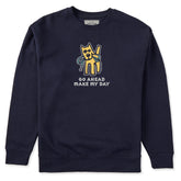 Adult Unisex Go Ahead Make My Day Every Wear Crew Sweatshirt
