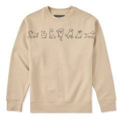 Adult Unisex Inkbrush Pups Every Wear Crew Sweatshirt
