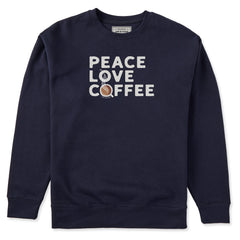 Adult Unisex Peace Love & Coffee Every Wear Crew Sweatshirt