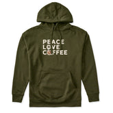 Adult Unisex Peace Love & Coffee Every Wear Hoodie Sweatshirt