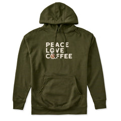 Adult Unisex Peace Love & Coffee Every Wear Hoodie Sweatshirt