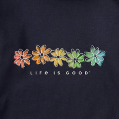 Adult Unisex Rainbow Daisies Every Wear Hoodie Sweatshirt
