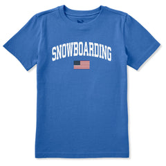 Kids Snowboarding Arch Short Sleeve Crusher Tee
