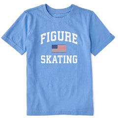 Kids Figure Skating Arch Short Sleeve Crusher Tee