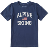 Kids Alpine Skiing Arch Short Sleeve Crusher Tee