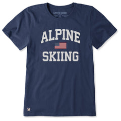 Women's Alpine Skiing Arch Short Sleeve Crusher Tee
