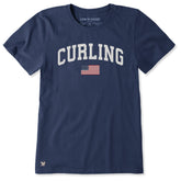 Women's Curling Arch Short Sleeve Crusher Tee