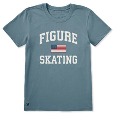 Women's Figure Skating Arch Short Sleeve Crusher Tee