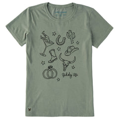 Women's Giddy Up Bach Short Sleeve Crusher Tee