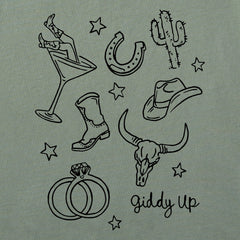 Women's Giddy Up Bach Short Sleeve Crusher Tee