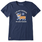 Women's Friends in Low Places Corgi Short Sleeve Crusher Tee