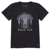 Women's Girls Just Wanna Have Fun Short Sleeve Crusher Tee