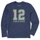 Men's 12 Life is Good Long Sleeve Crusher Tee