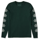 Women's Celtic Clovers Long Sleeve Crusher Tee