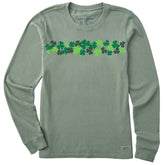 Women's Garden of Shamrocks Long Sleeve Crusher Tee