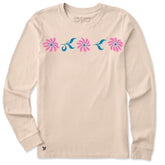 Women's Folk Daisies Long Sleeve Crusher Tee