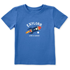 Toddler Explore Rocket Short Sleeve Crusher Tee