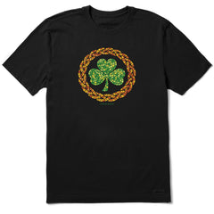 Men's Mosaic Shamrock Knots Short Sleeve Crusher Tee