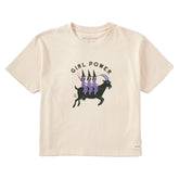Women's Girl Power Witches Short Sleeve Crusher Boxy Tee