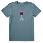 Women's I Pair Well With Wine Short Sleeve Crusher Tee
