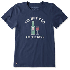 Women's I'm Not Old I'm Vintage Short Sleeve Crusher Tee