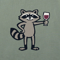Men's Raccoon Wine Short Sleeve Crusher Tee