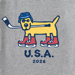 Kids Rocket Hockey Gold 2026 Short Sleeve Crusher Tee
