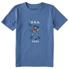 Kids Jackie Slap Shot 2026 Short Sleeve Crusher Tee
