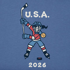 Kids Jackie Slap Shot 2026 Short Sleeve Crusher Tee