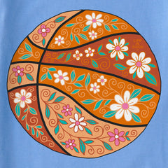 Kids Doodle Floral Basketball Short Sleeve Crusher Tee