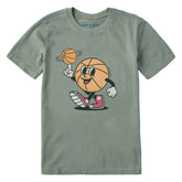 Kids Basketball Guy Short Sleeve Crusher Tee